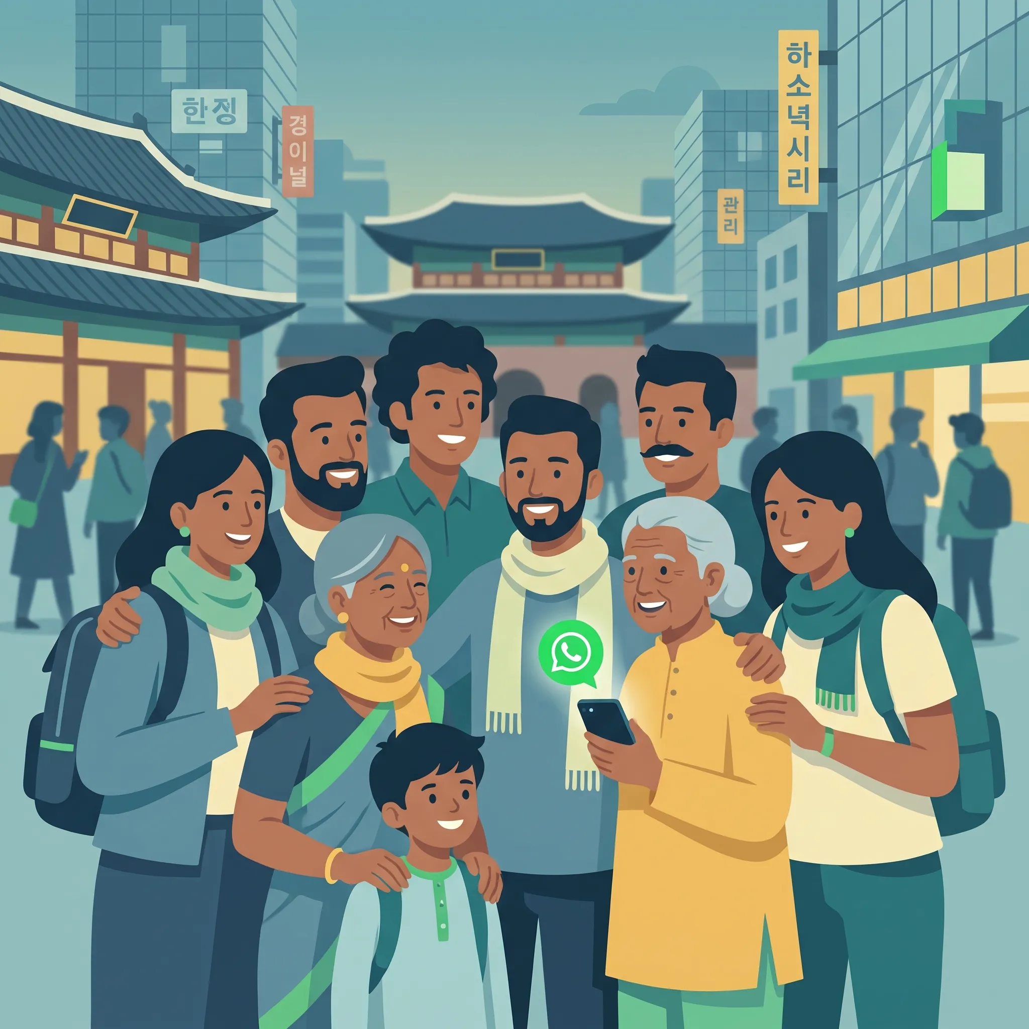 Sri Lankan community members together in Korea